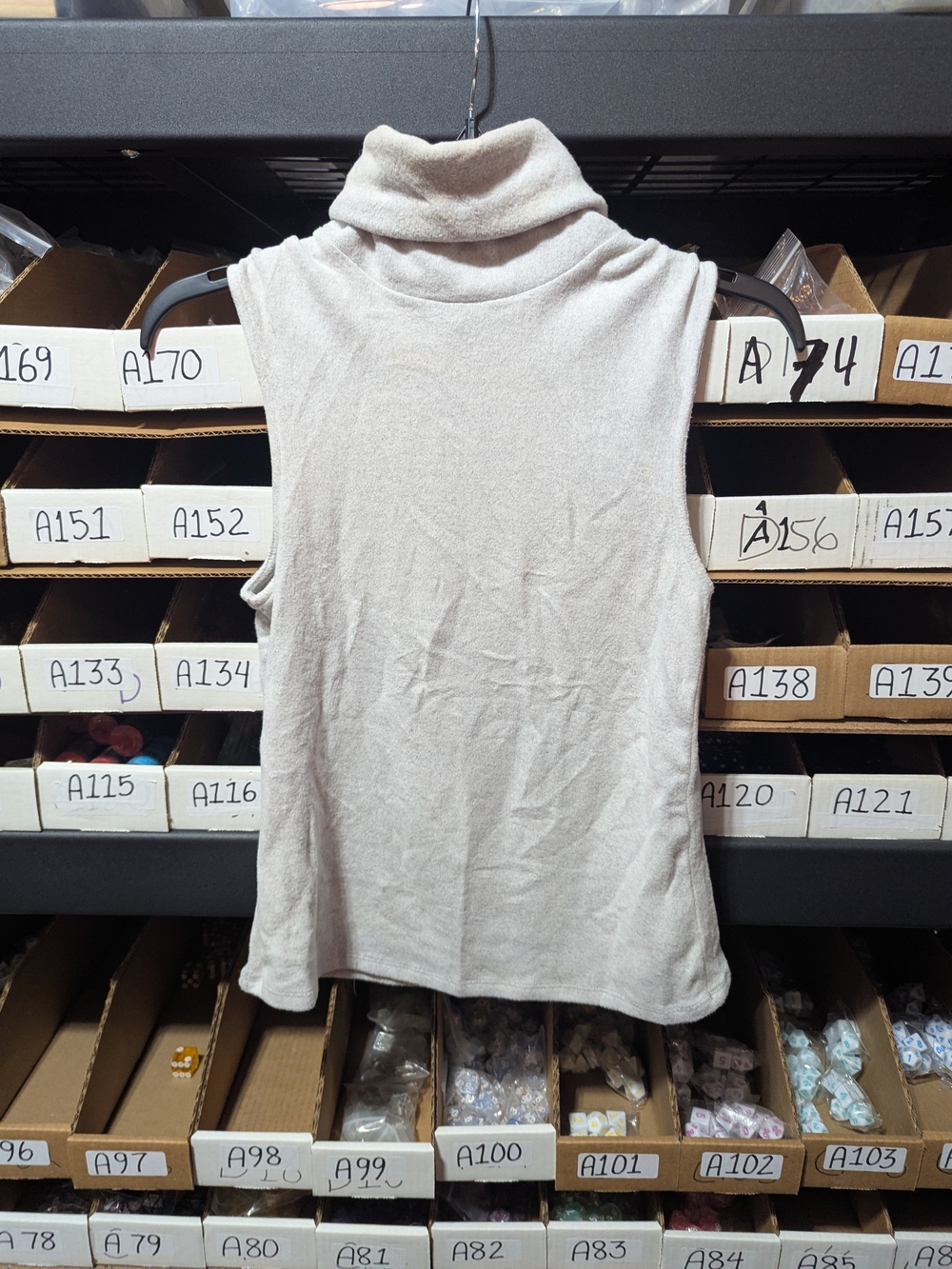 Express Sleeveless Cowl Neck Sweater - Cream XXS